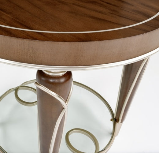 AICO Villa Cherie End Table in Hazelnut - Furniture Land (Milwaukee, WI)
