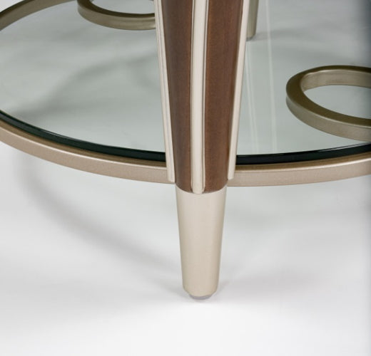 AICO Villa Cherie End Table in Hazelnut - Furniture Land (Milwaukee, WI)