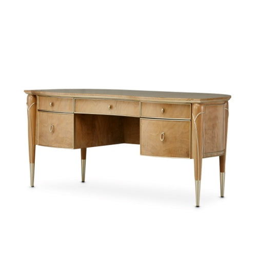AICO Villa Cherie Desk in Caramel - Furniture Land (Milwaukee, WI)