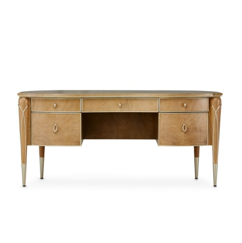 AICO Villa Cherie Desk in Caramel - Furniture Land (Milwaukee, WI)