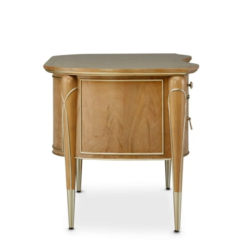 AICO Villa Cherie Desk in Caramel - Furniture Land (Milwaukee, WI)