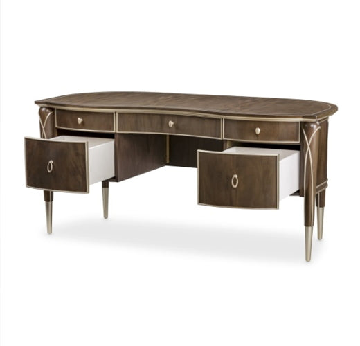 AICO Villa Cherie Desk in Hazelnut - Furniture Land (Milwaukee, WI)