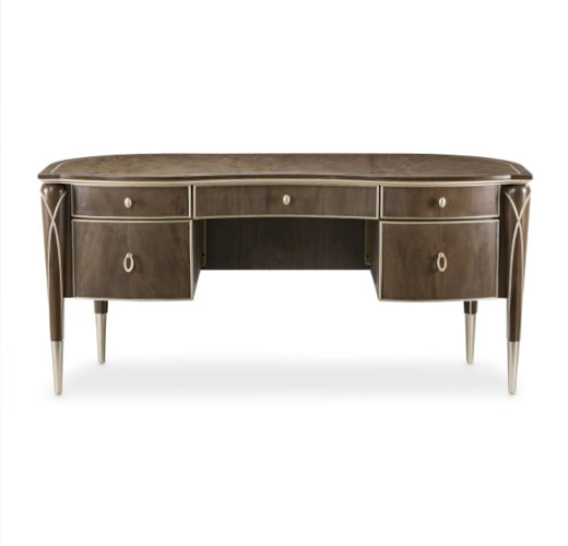 AICO Villa Cherie Desk in Hazelnut - Furniture Land (Milwaukee, WI)