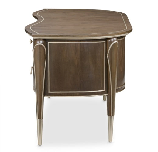 AICO Villa Cherie Desk in Hazelnut - Furniture Land (Milwaukee, WI)