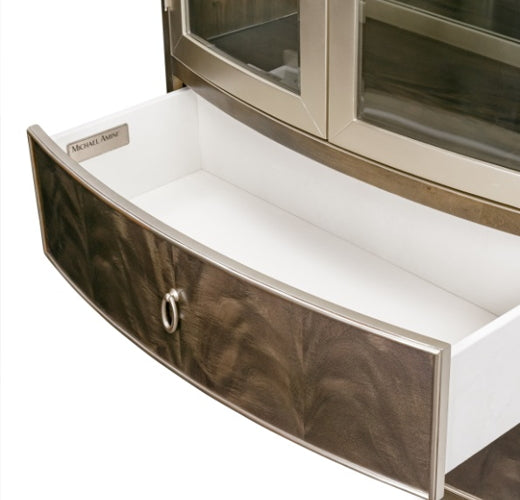 AICO Villa Cherie Display Cabinet in Hazelnut - Furniture Land (Milwaukee, WI)