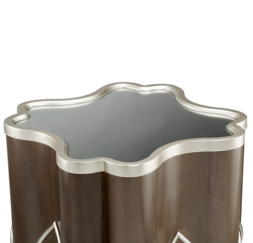 AICO Villa Cherie Chairside Table in Hazelnut - Furniture Land (Milwaukee, WI)