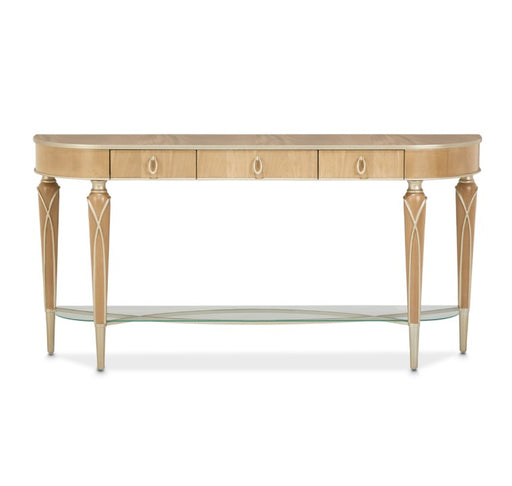 AICO Villa Cherie Console Table in Caramel - Furniture Land (Milwaukee, WI)