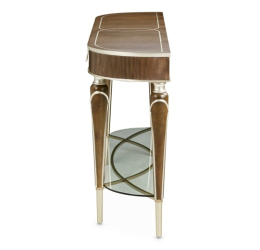 AICO Villa Cherie Console Table in Hazelnut - Furniture Land (Milwaukee, WI)