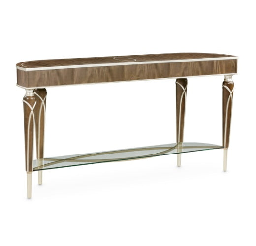 AICO Villa Cherie Console Table in Hazelnut - Furniture Land (Milwaukee, WI)