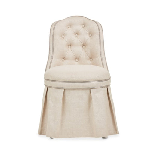 AICO Villa Cherie Tufted Vanity Chair in Hazelnut - Furniture Land (Milwaukee, WI)