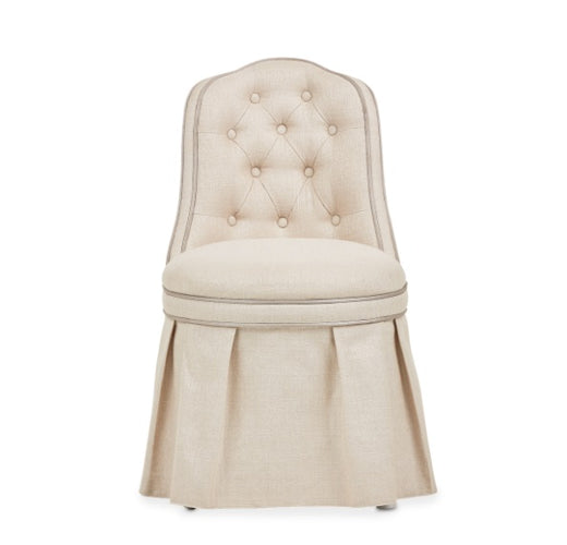 AICO Villa Cherie Tufted Vanity Chair in Hazelnut - Furniture Land (Milwaukee, WI)