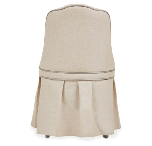AICO Villa Cherie Tufted Vanity Chair in Hazelnut - Furniture Land (Milwaukee, WI)