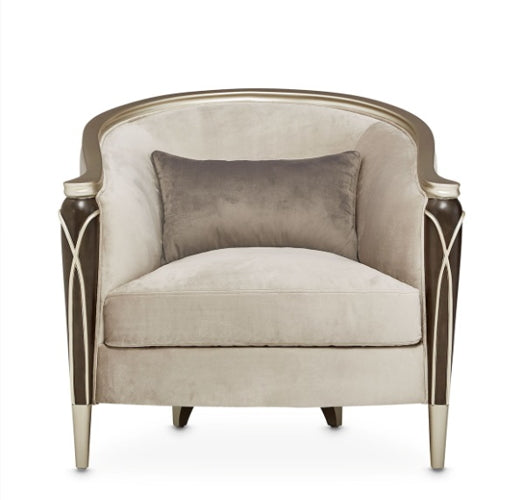 AICO Villa Cherie Matching Accent Chair in Hazelnut - Furniture Land (Milwaukee, WI)
