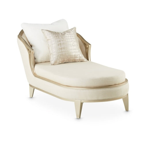 AICO Villa Cherie Chaise in Caramel - Furniture Land (Milwaukee, WI)