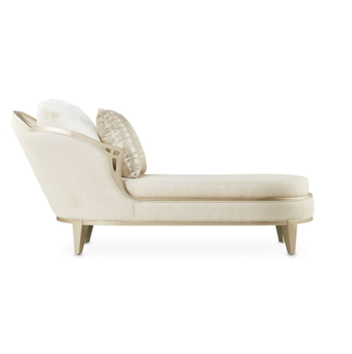 AICO Villa Cherie Chaise in Caramel - Furniture Land (Milwaukee, WI)