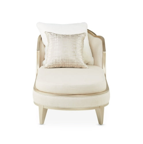 AICO Villa Cherie Chaise in Caramel - Furniture Land (Milwaukee, WI)