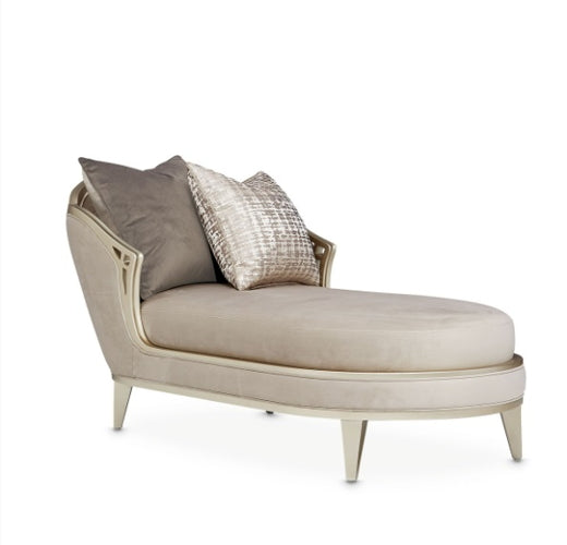 AICO Villa Cherie Chaise in Hazelnut - Furniture Land (Milwaukee, WI)