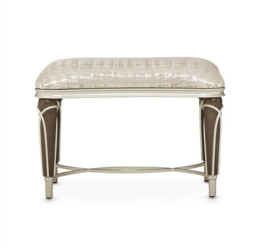 AICO Villa Cherie Ottoman in Hazelnut - Furniture Land (Milwaukee, WI)