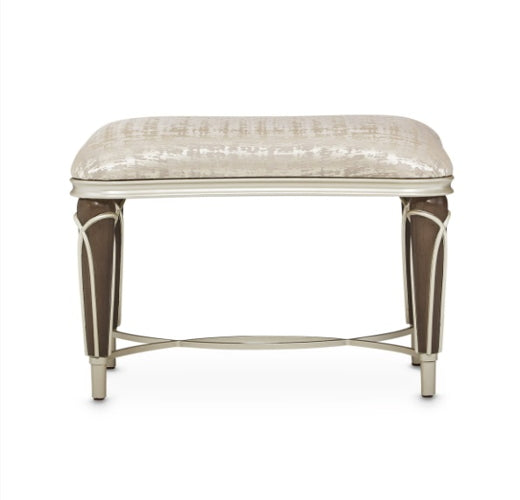 AICO Villa Cherie Ottoman in Hazelnut - Furniture Land (Milwaukee, WI)