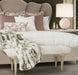AICO Villa Cherie Tufted Bed Bench in Hazelnut - Furniture Land (Milwaukee, WI)