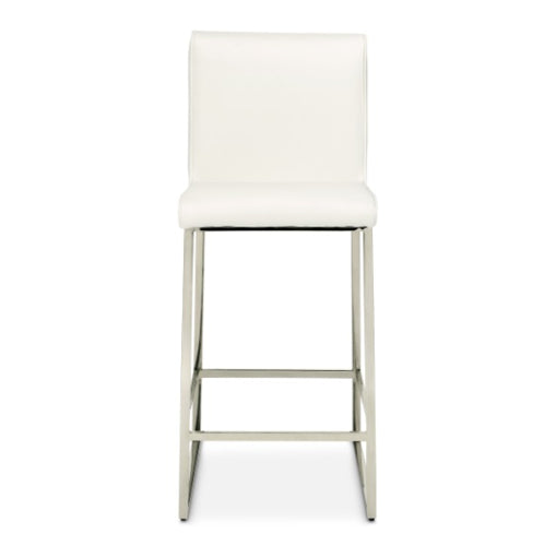 AICO Furniture State St.Counter Height Chair in Glossy White - Furniture Land (Milwaukee, WI)