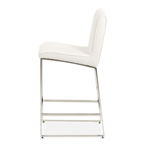 AICO Furniture State St.Counter Height Chair in Glossy White - Furniture Land (Milwaukee, WI)