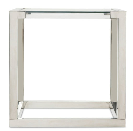 AICO Furniture State St. Square End Table in Stainless Steel - Furniture Land (Milwaukee, WI)