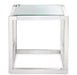 AICO Furniture State St. Square End Table in Stainless Steel - Furniture Land (Milwaukee, WI)