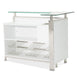 AICO Furniture State St. Bar Table in Glossy White - Furniture Land (Milwaukee, WI)