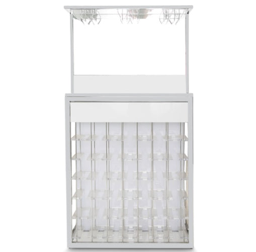AICO Furniture State St. Wall Bar in Glossy White - Furniture Land (Milwaukee, WI)