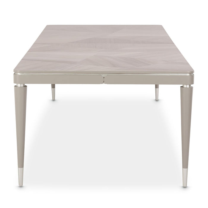 AICO Lanterna Rectangular Dining Table in Silver Mist - Furniture Land (Milwaukee, WI)