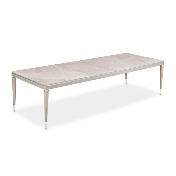 AICO Lanterna Rectangular Dining Table in Silver Mist - Furniture Land (Milwaukee, WI)