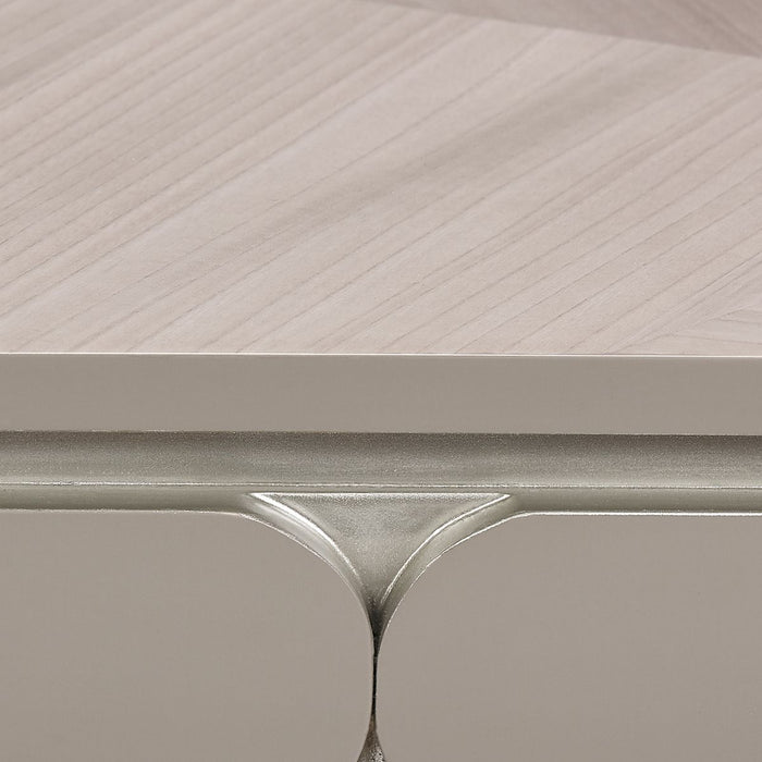AICO Lanterna Rectangular Dining Table in Silver Mist - Furniture Land (Milwaukee, WI)