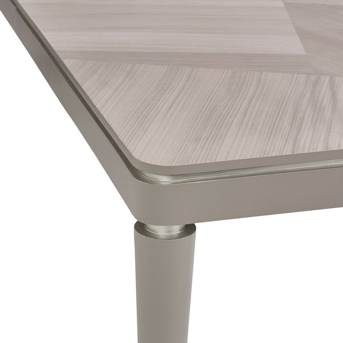 AICO Lanterna Rectangular Dining Table in Silver Mist - Furniture Land (Milwaukee, WI)