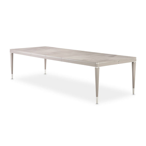 AICO Lanterna Rectangular Dining Table in Silver Mist - Furniture Land (Milwaukee, WI)