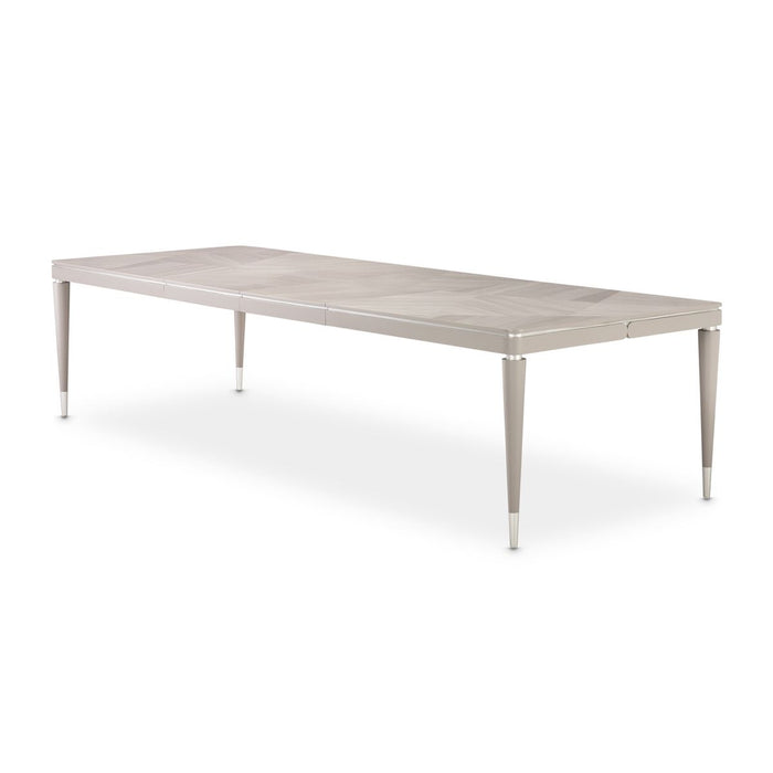 AICO Lanterna Rectangular Dining Table in Silver Mist - Furniture Land (Milwaukee, WI)