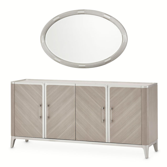 AICO Lanterna Sideboard in Silver Mist - Furniture Land (Milwaukee, WI)
