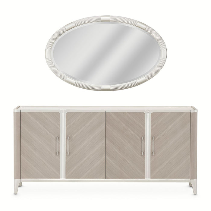 AICO Lanterna Sideboard in Silver Mist - Furniture Land (Milwaukee, WI)