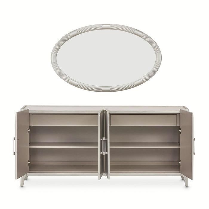AICO Lanterna Sideboard in Silver Mist - Furniture Land (Milwaukee, WI)