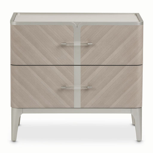 AICO Lanterna Nightstand in Silver Mist - Furniture Land (Milwaukee, WI)