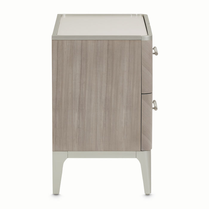 AICO Lanterna Nightstand in Silver Mist - Furniture Land (Milwaukee, WI)