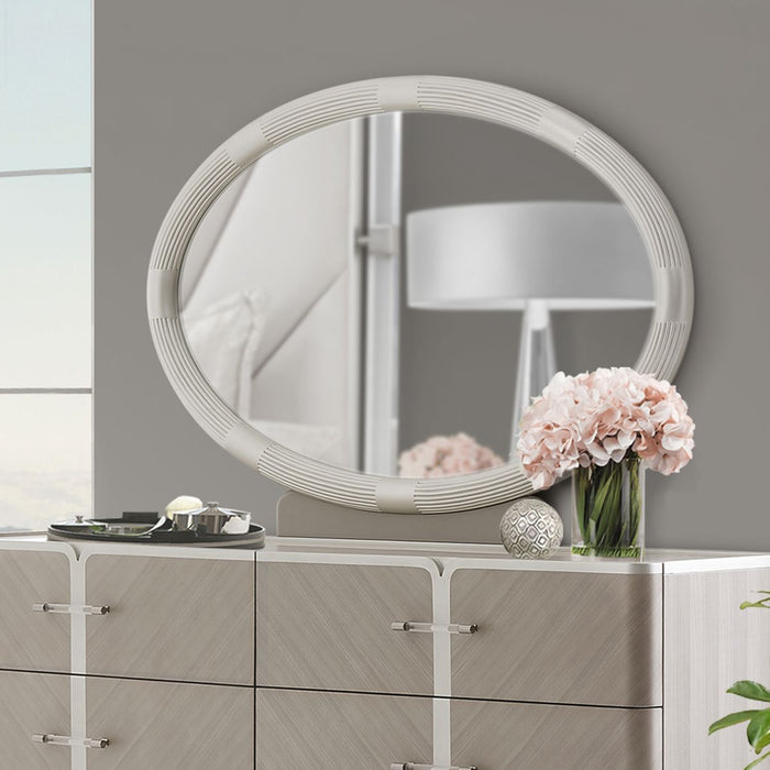 AICO Lanterna Dresser Mirror in Silver Mist - Furniture Land (Milwaukee, WI)