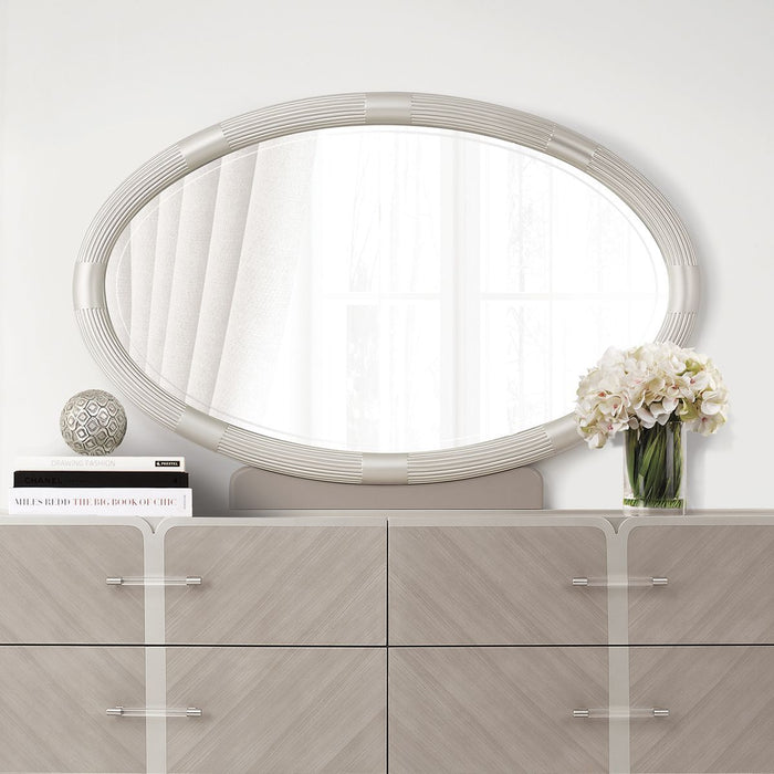 AICO Lanterna Dresser Mirror in Silver Mist - Furniture Land (Milwaukee, WI)
