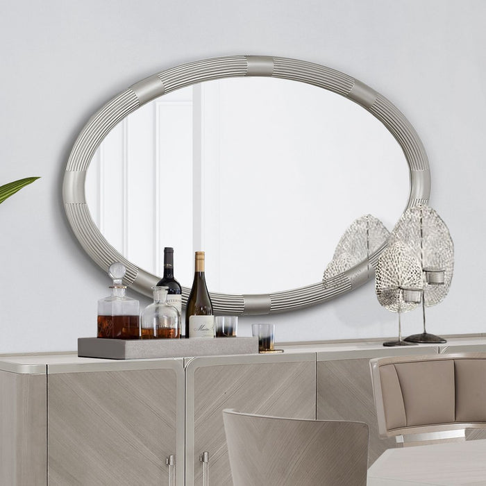AICO Lanterna Sideboard Mirror in Silver Mist - Furniture Land (Milwaukee, WI)