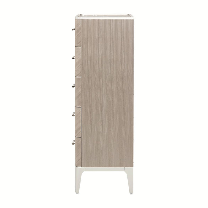 AICO Lanterna Highboy Chest in Silver Mist - Furniture Land (Milwaukee, WI)