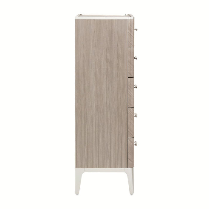 AICO Lanterna Highboy Chest in Silver Mist - Furniture Land (Milwaukee, WI)
