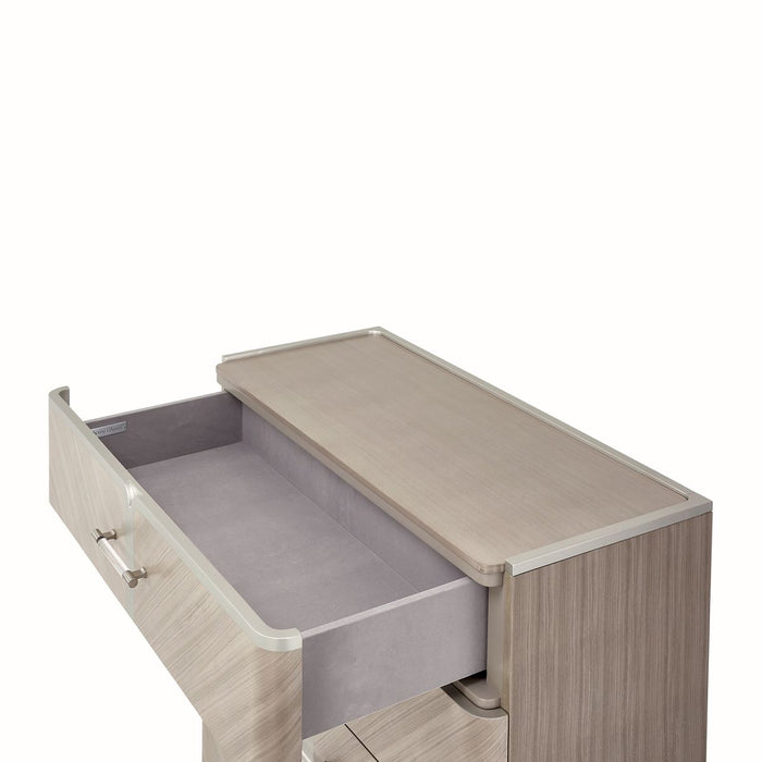 AICO Lanterna Highboy Chest in Silver Mist - Furniture Land (Milwaukee, WI)