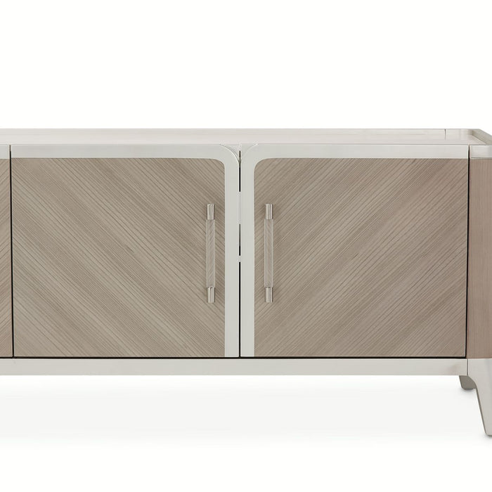 AICO Lanterna Media Cabinet in Silver Mist - Furniture Land (Milwaukee, WI)