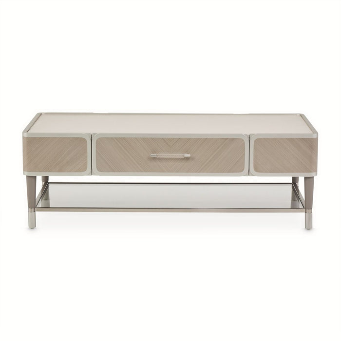 AICO Lanterna Cocktail Table in Silver Mist - Furniture Land (Milwaukee, WI)