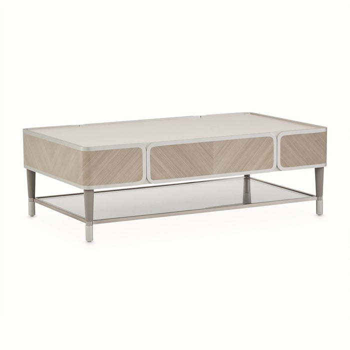 AICO Lanterna Cocktail Table in Silver Mist - Furniture Land (Milwaukee, WI)